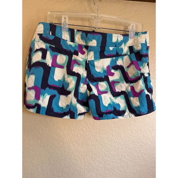 Patagonia Wavefarer Boardshorts Womens 8 Teal Purple Swim Shorts - Picture 2 of 6